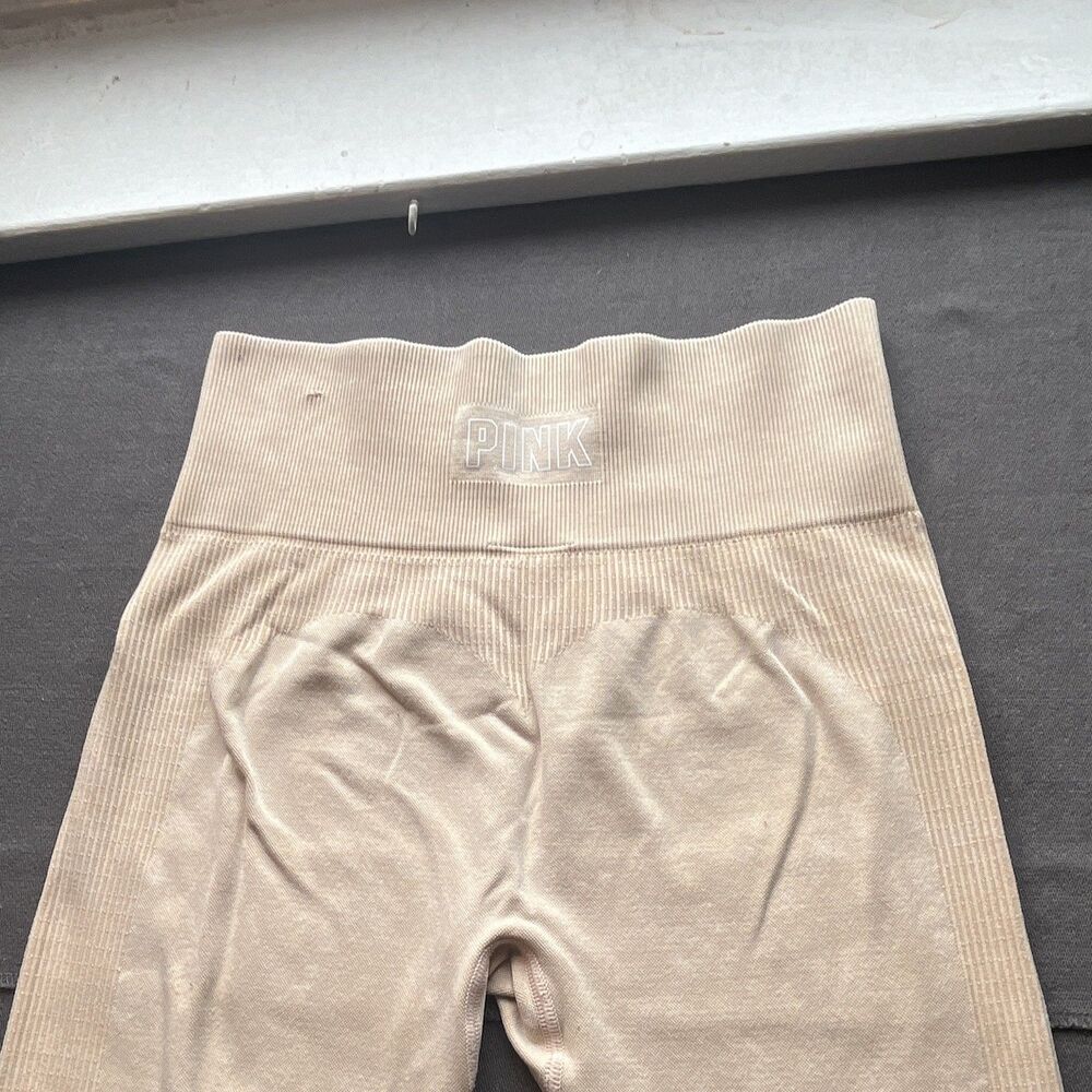 PINK Victoria's Secret Women's Seamless High Rise Ankle Leggings Beige S